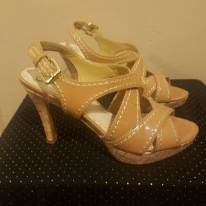 Madeline beige heels.